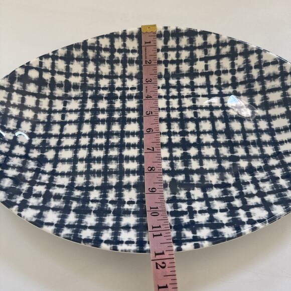 Crate and Barrel Oval Serving Platter Summer Beachy Abstract - Picture 8 of 9